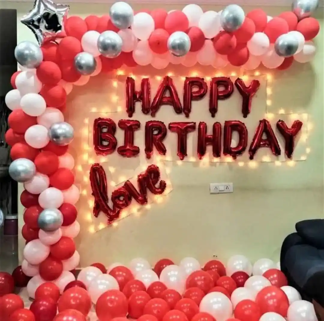 Balloon Decoration Surprise for Husband Birthday